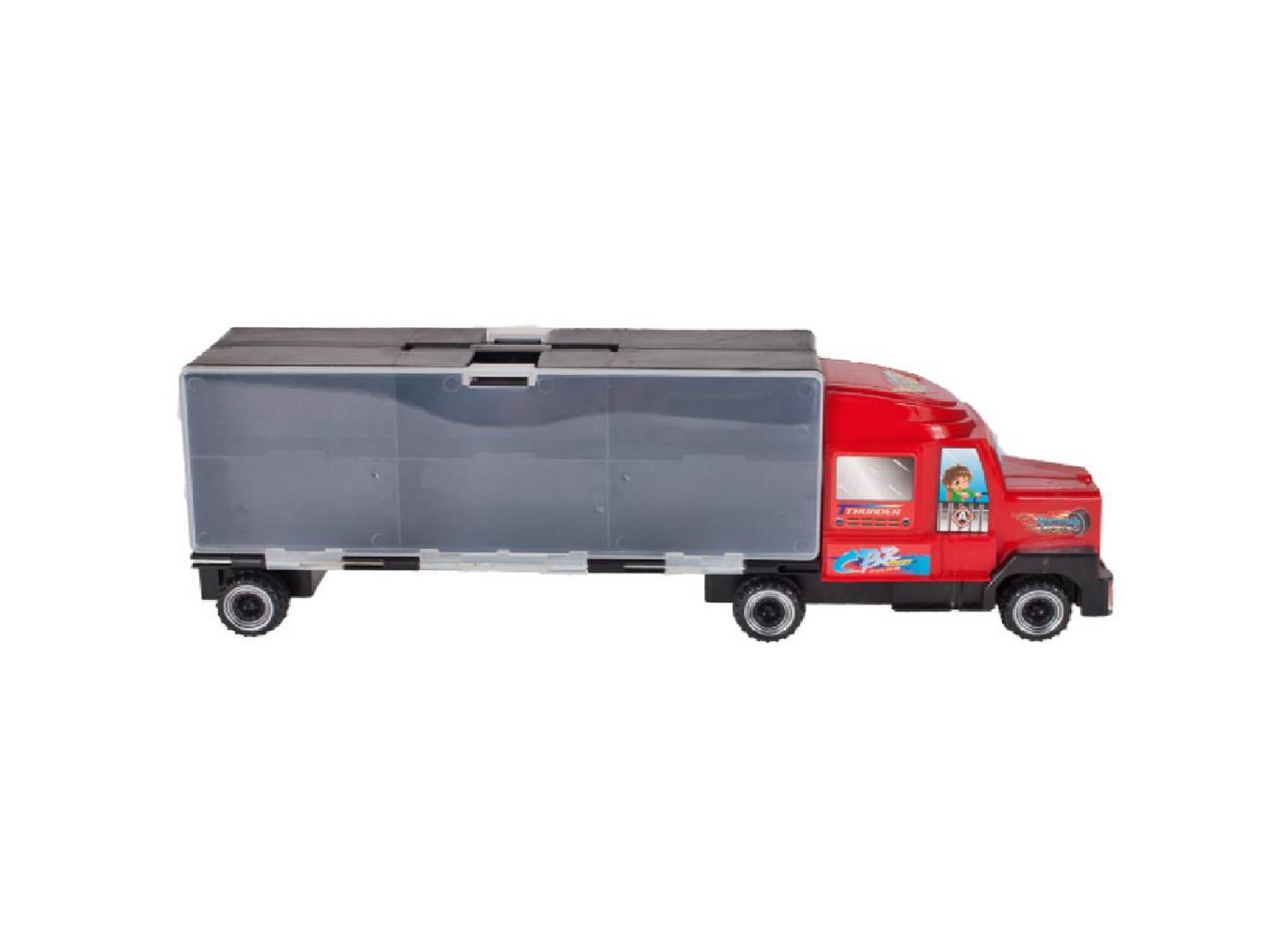 Set de masinute, transport car, cutie in forma de camion, 6 masinute incluse, MalPlay 106584