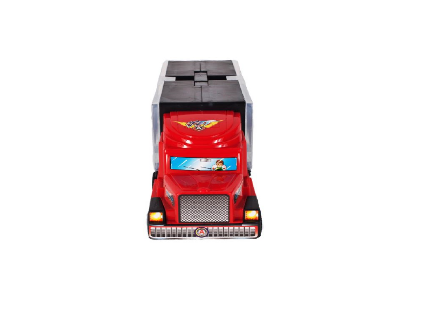 Set de masinute, transport car, cutie in forma de camion, 6 masinute incluse, MalPlay 106584