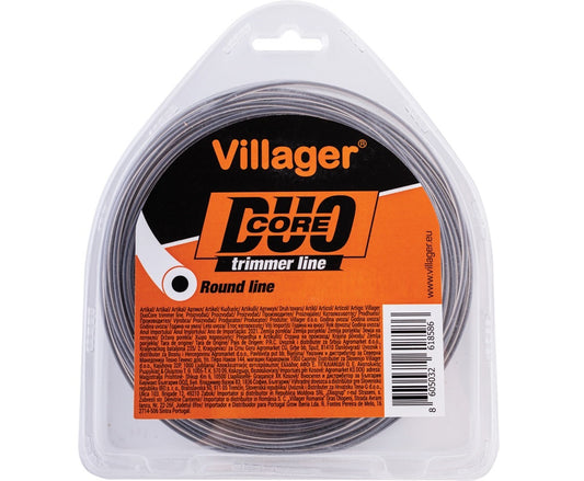 Fir rotund nailon pentru trimmer 2.4mm X 15m Duo Core, Villager VL068379
