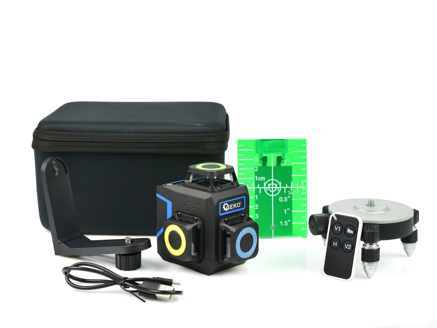 Nivela laser cu autonivelare 3D 360 12x lini verzi, Geko G03308