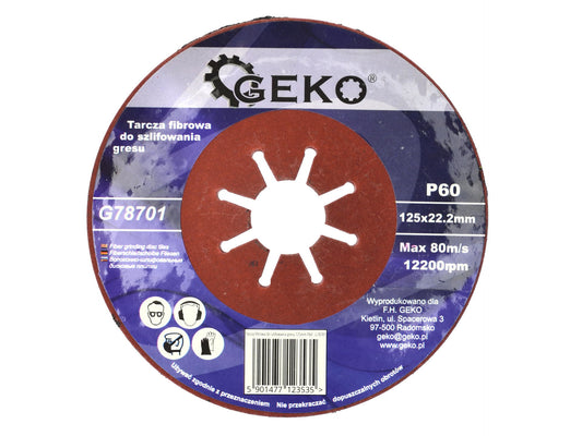 Disc din fibra pentru slefuire 125mm, Geko G78701