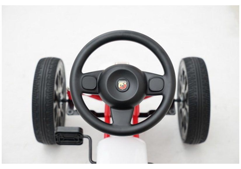Masina cu pedale Abarth, alb, Lean 2176