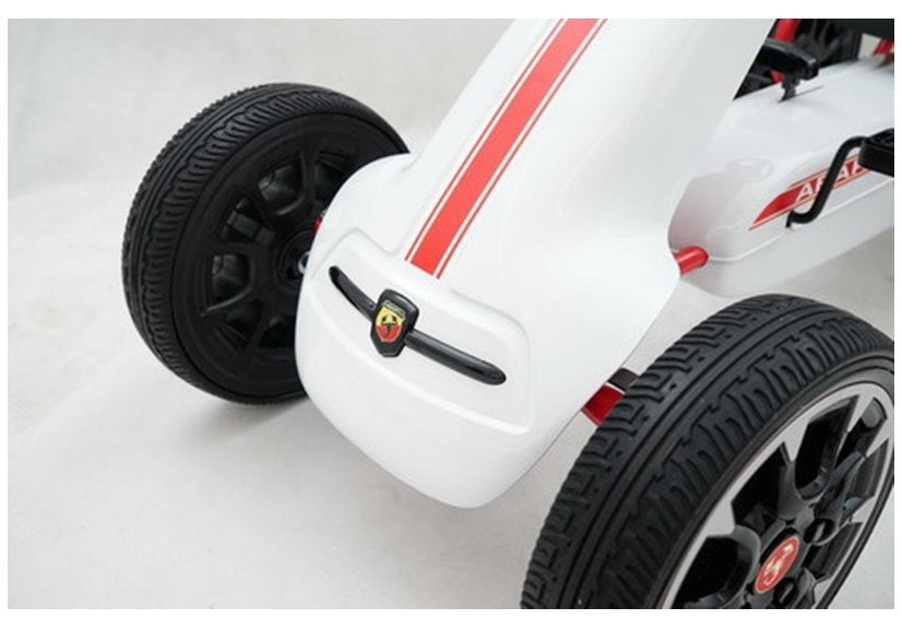 Masina cu pedale Abarth, alb, Lean 2176
