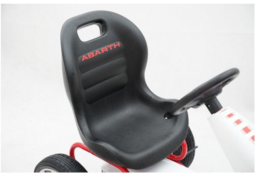 Masina cu pedale Abarth, alb, Lean 2176