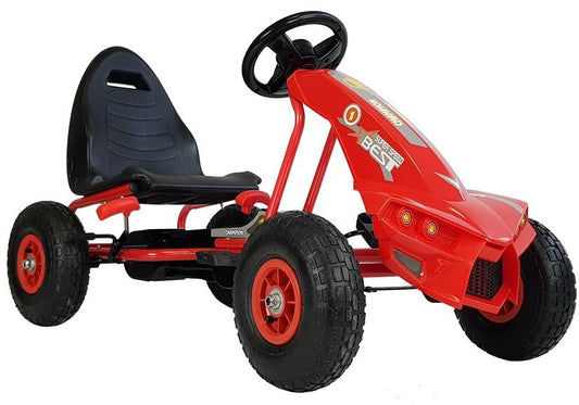 Masinuta cu pedale Gokart A-18, Rosu, Lean 5341