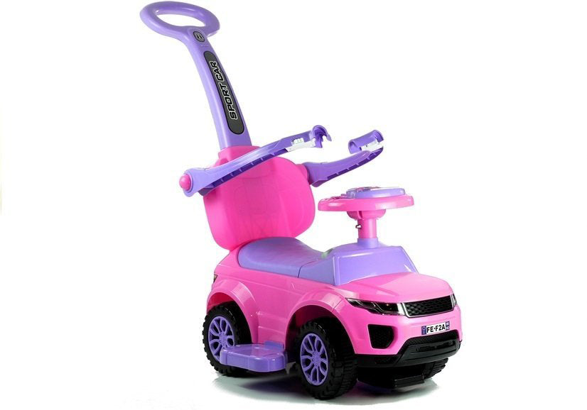 Masinuta pentru copii cu maner, roz, Lean 2853