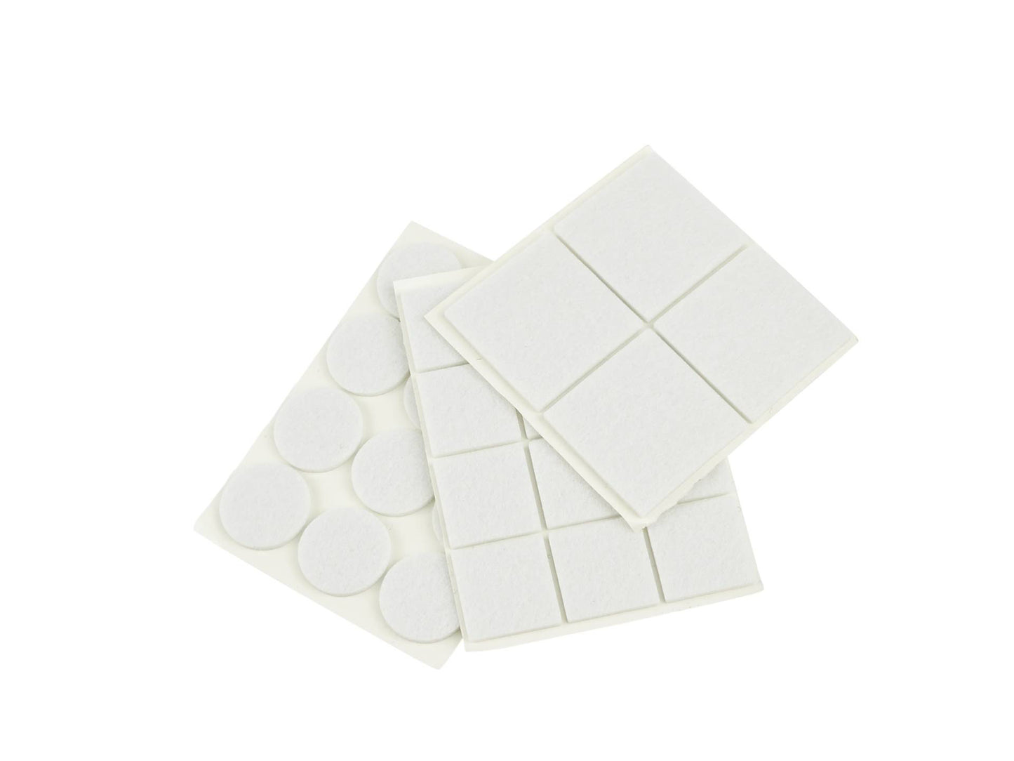 Set  protectie pasla autoadeziva, rotunde si dreptunghiulare, 25 x 25 mm / 40 x 40 mm, alb, Geko G29815