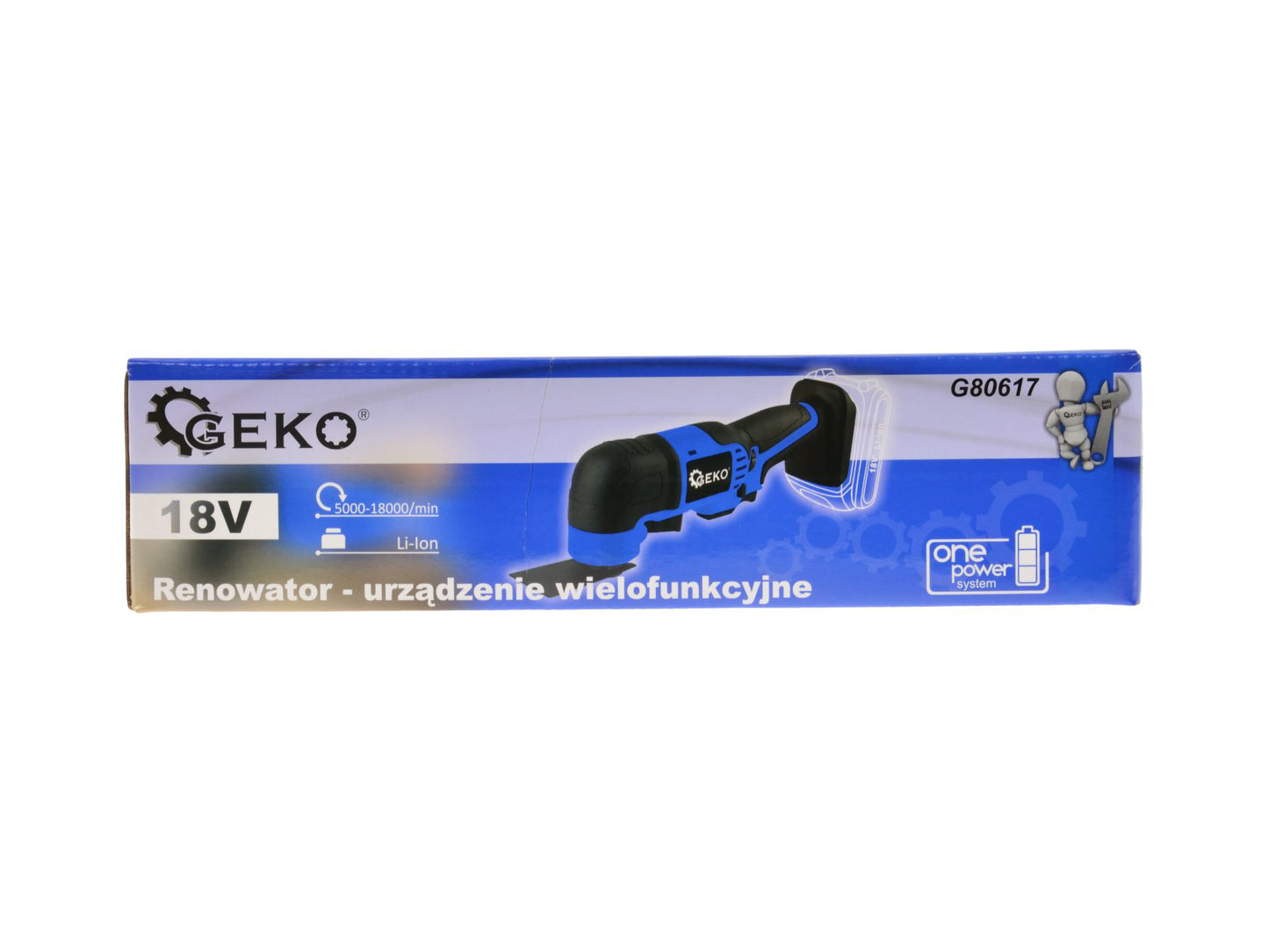 Set unealta multifunctionala cu accesorii, acumulator 4Ah, incarcator 18 V, Geko G80617-4