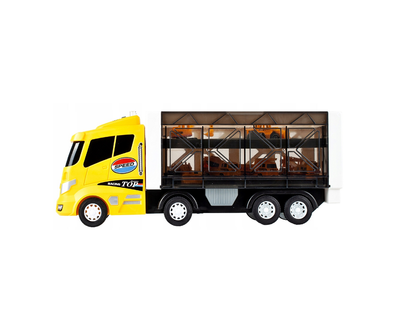 Set camion cu remorca, 6 vehicule, MalPlay 108433