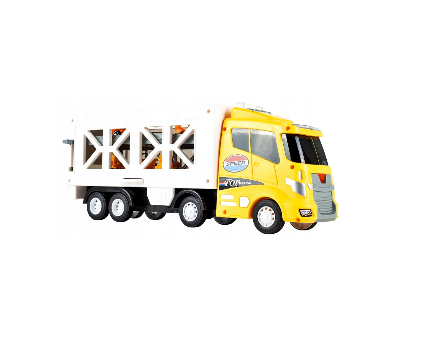 Set camion cu remorca, 6 vehicule, MalPlay 108433