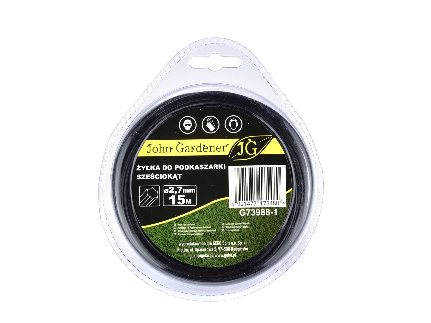 Fir trimmer hexagonal, 2.7 mm x 15 m, John Gardener G73988-1