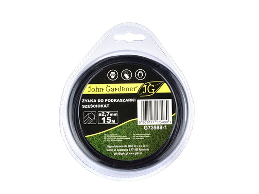 Fir trimmer hexagonal, 2.7 mm x 15 m, John Gardener G73988-1