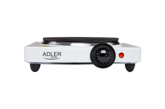 Plita electrica, 1500 W, 185 mm, Alb / Negru, Adler AD6503