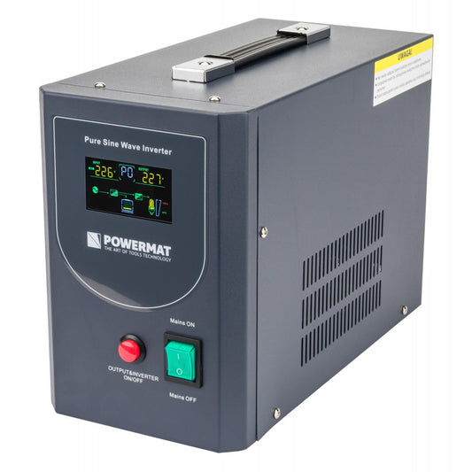Sursa de curent UPS cu afisaj LCD PM-UPS-1000MP, 800 W, Powermat PM1214