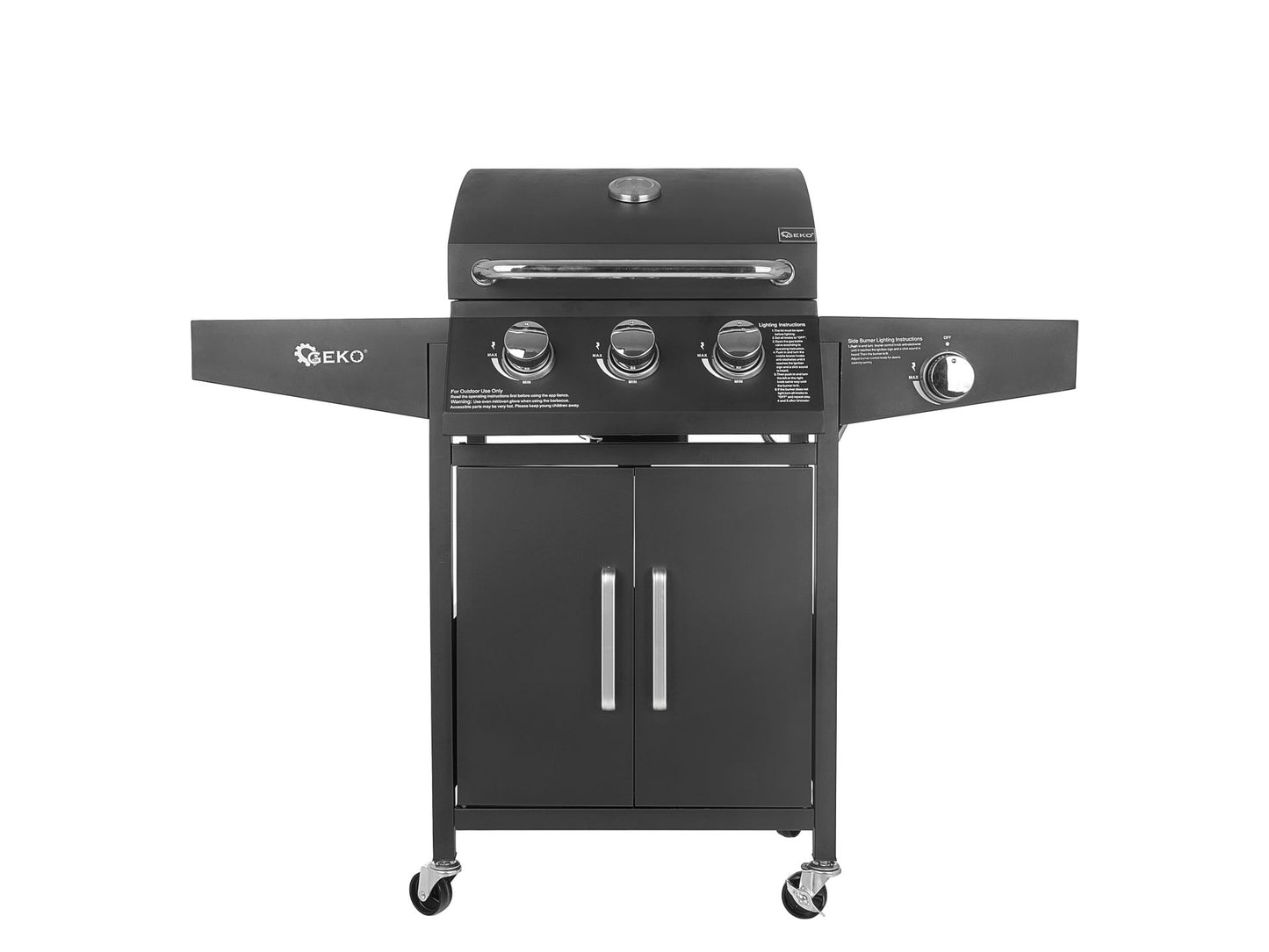 Gratar pe gaz cu 4 arzatoare, 11.6 kW, Geko G80515