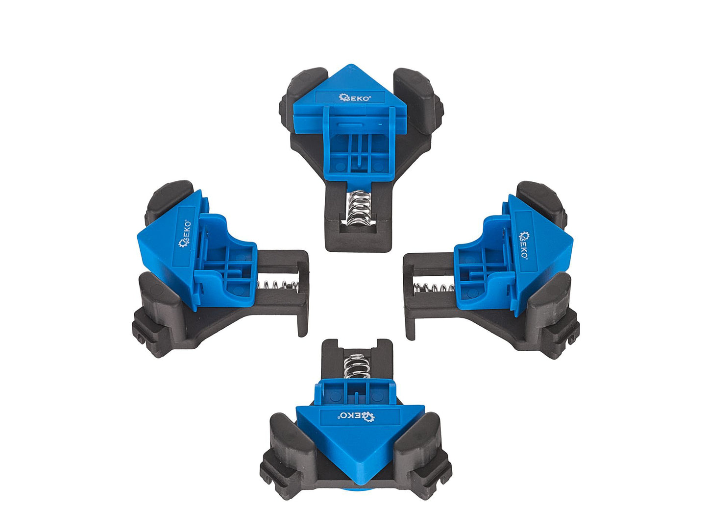 Set 4 cleme de colt cu strangere rapida, unghi 90°, Geko G29928