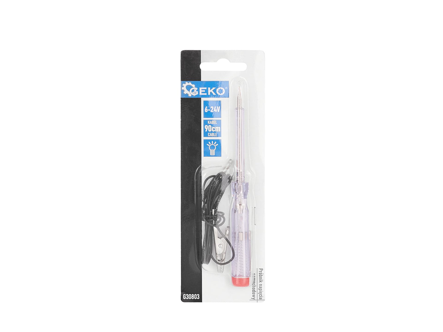 Tester tensiune auto, 6-24 V, cablu 90 cm, Geko G30803
