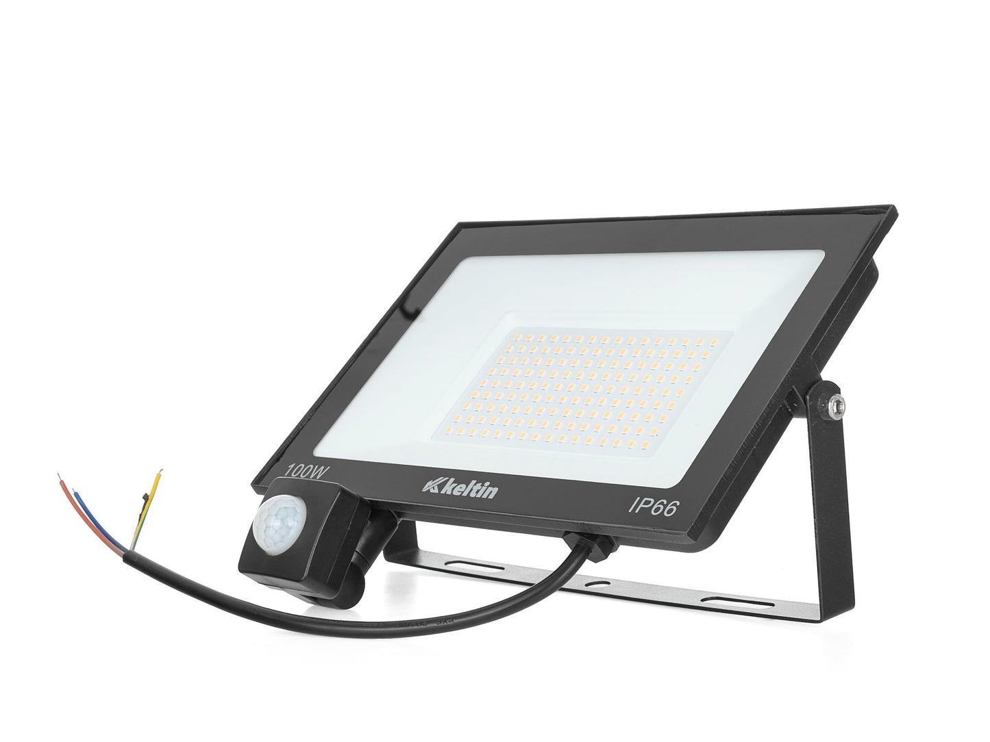 Proiector LED cu senzor de miscare, alb, 100 W, 4500K, Keltin K02017