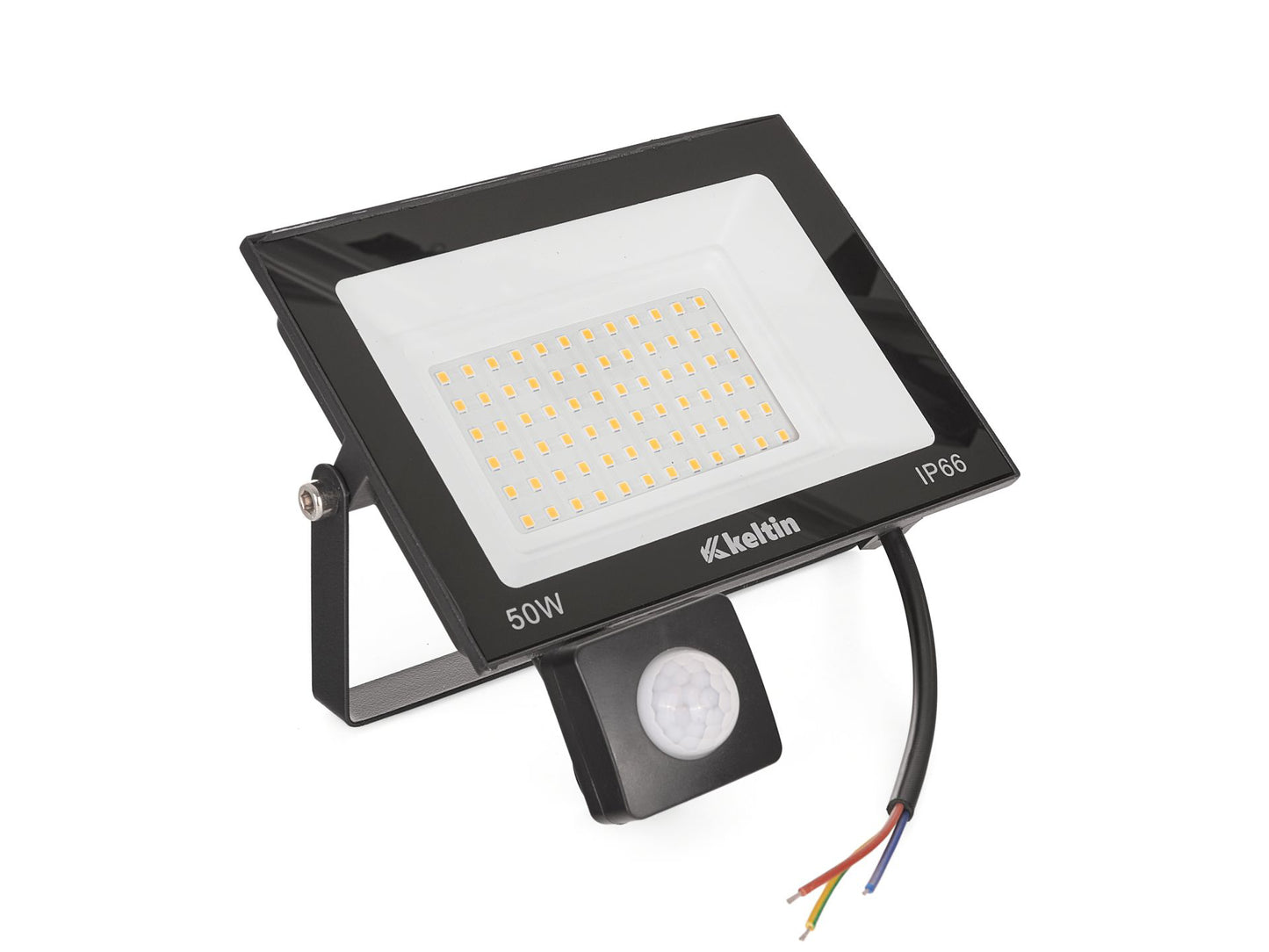 Proiector LED cu senzor de miscare, alb cald, 50 W, 2700K, Keltin K02015