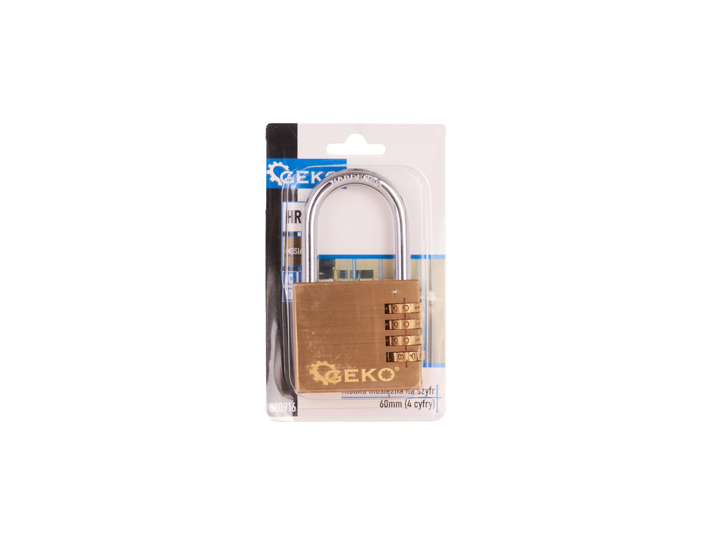 Lacat din alama cu cifru, 60 mm, Geko G10916