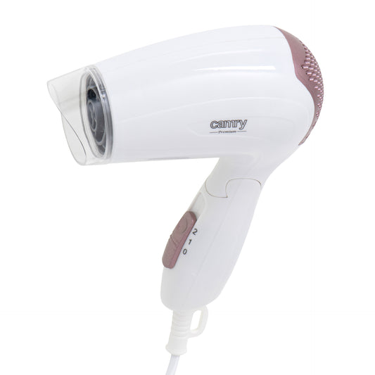 Uscator de par de calatorie compact, 2 niveluri de temperatura si viteza, concentrator, 1200 W, alb, Camry CR2254