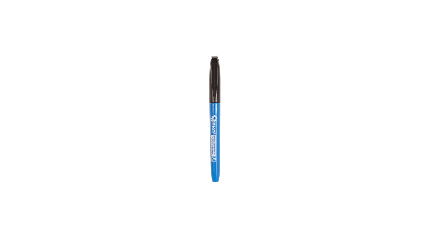 Set markere permanente subtiri pentru constructii, negru, 2 mm, Geko G29021