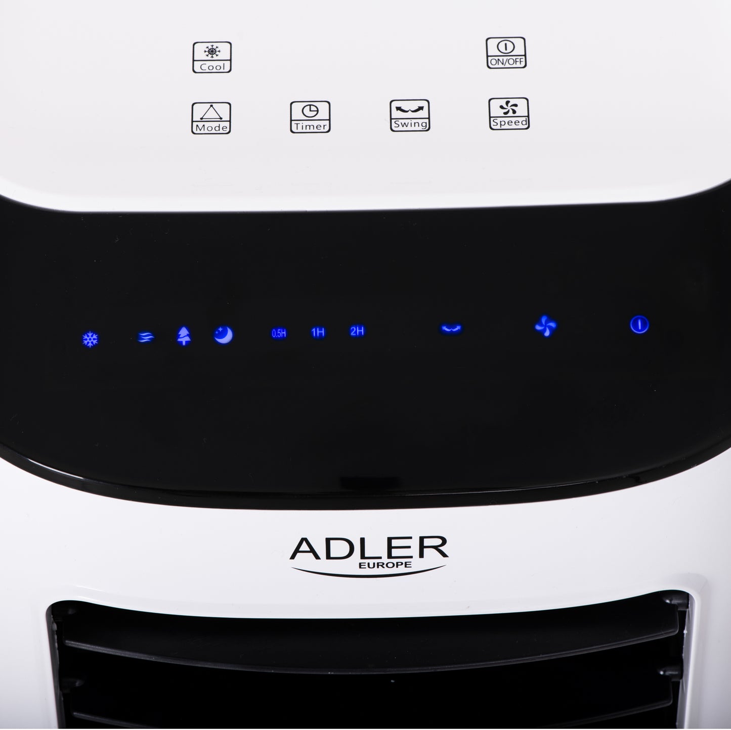 Racitor portabil de aer, functie de umidificare, purificare si racire, 350 W, cu telecomanda, 3 moduri de ventilatie, Adler AD7922