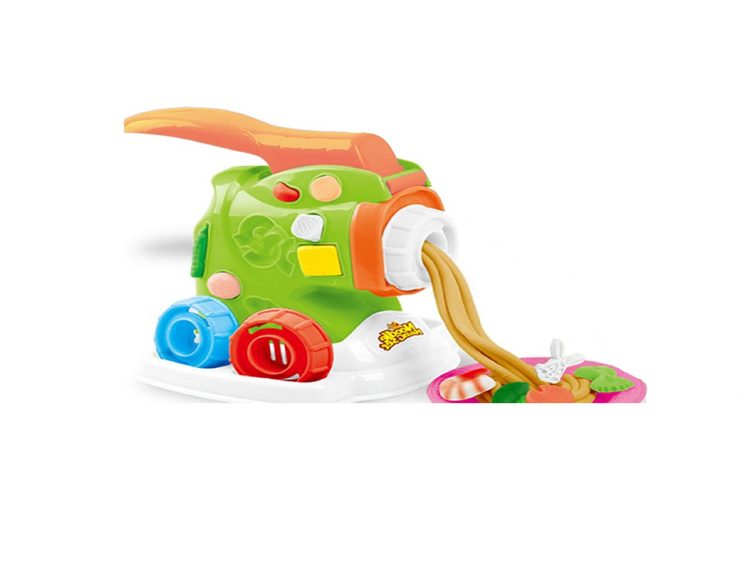 Jucarie pentru facut paste din plastilina cu accesorii, 19 elemente, 30 cm,  MalPlay 110227