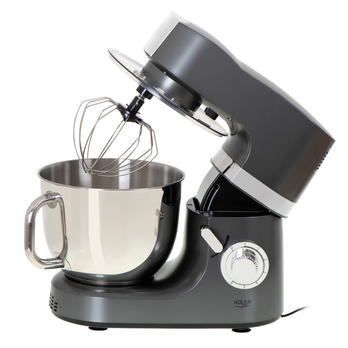 Robot de bucatarie planetar XXL 4 in 1, 2200 W, capacitate 7 l, mod Pulse, 4 functii, inox, Adler AD4221