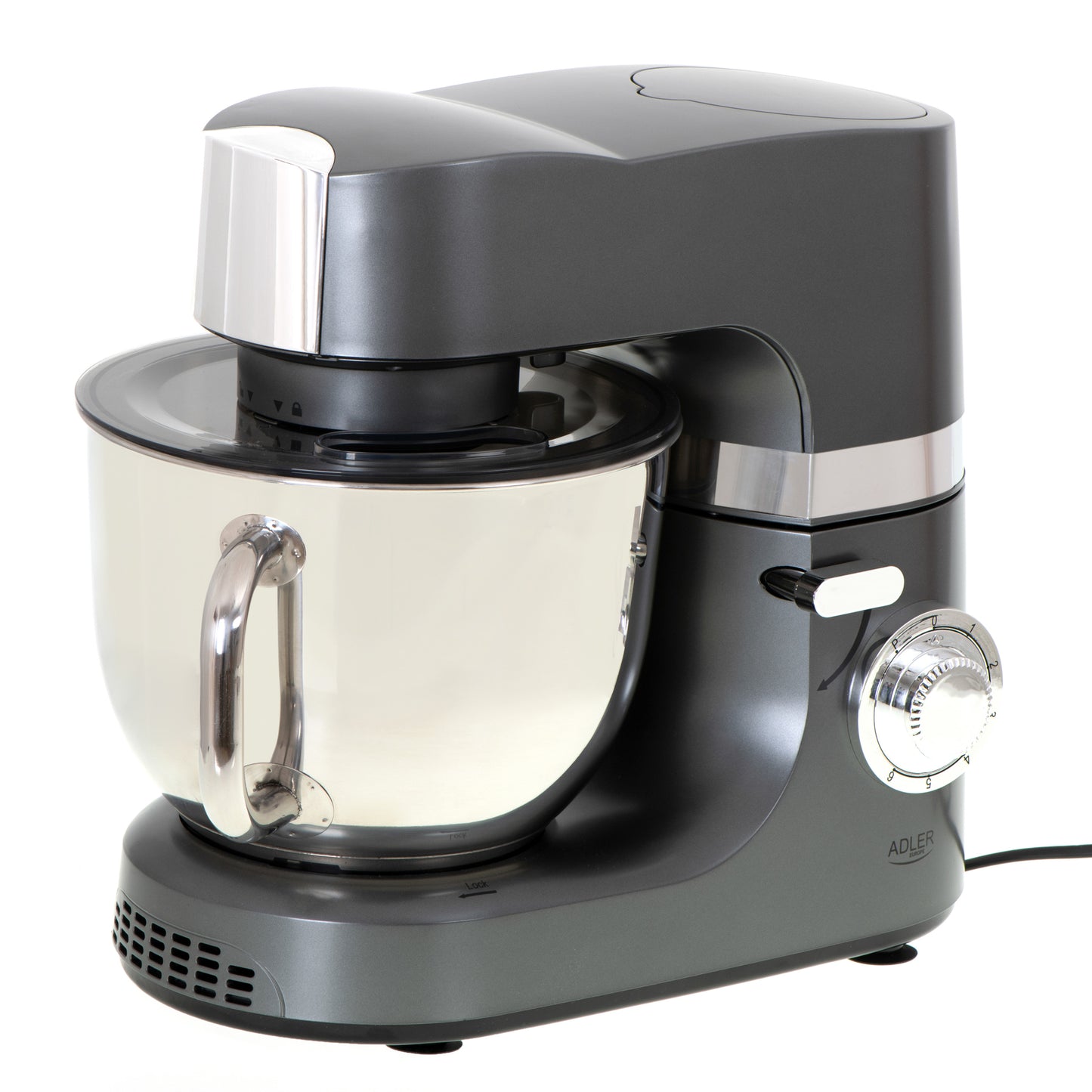Robot de bucatarie planetar XXL 4 in 1, 2200 W, capacitate 7 l, mod Pulse, 4 functii, inox, Adler AD4221
