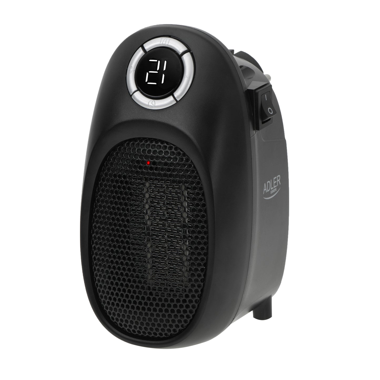 Mini aeroterma, 2 trepte de viteza, LCD, temporizator, 1500 W, negru, Adler AD7726