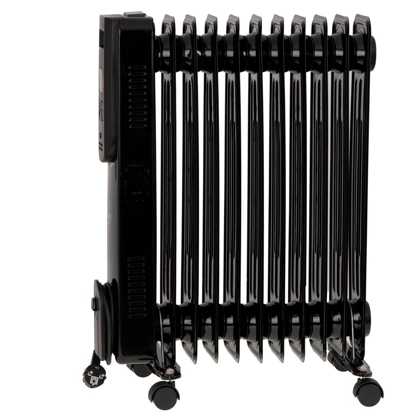 Calorifer electric cu ulei, 11 elementi, 2500 W, telecomanda, display LED, protectie supraincalzire, negru, Camry CR7813