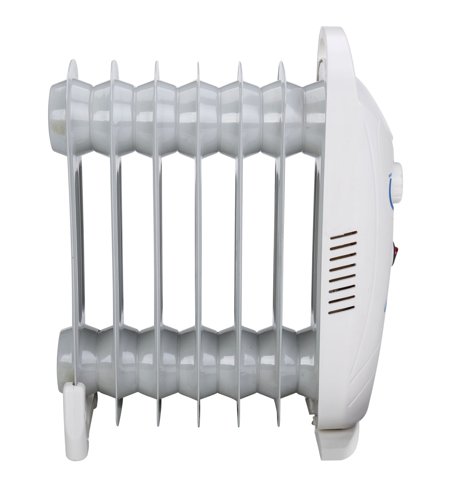 Calorifer electric cu ulei, 7 elementi, termostat reglabil si protectie la supraincalzire, 700 W, alb, Mesko MS7804