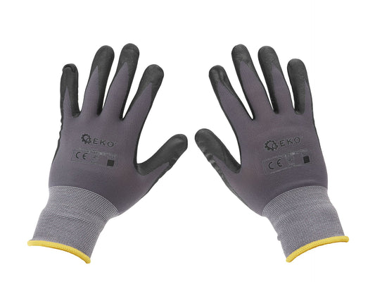 Manusi de lucru din nylon, marimea 9, Geko G75022