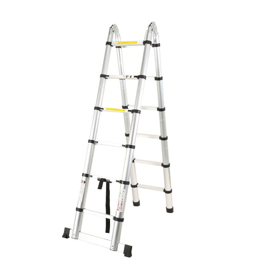 Scara telescopica pliabila din aluminiu, 5 m, 150 kg, Geko G02449