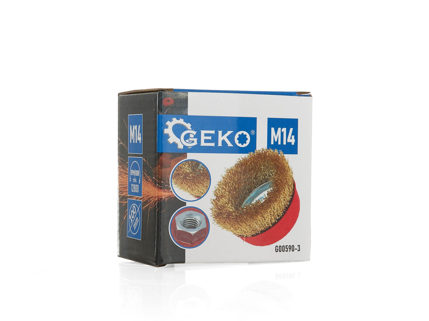 Perie cupa din sarma de otel, 100 mm, Geko G00590-3