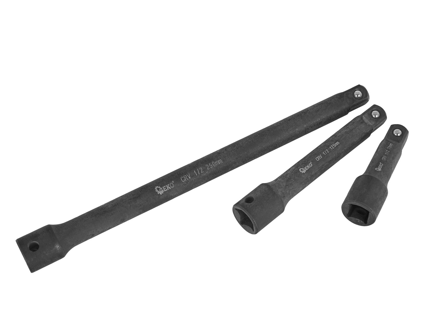 Set adaptori tubulare de impact, 1/4", 3/8", 1/2", Cr-V, 9 elemente, Geko G10531