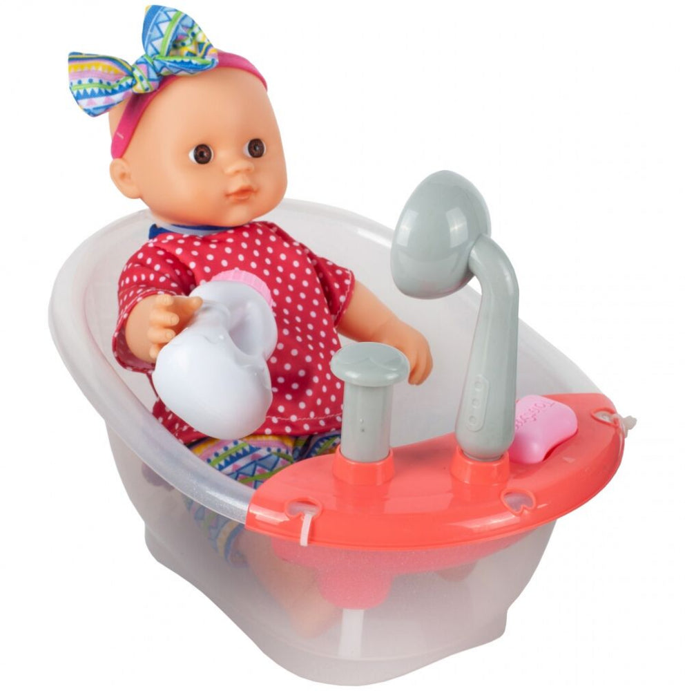 Bebelus cu cadita si accesorii de baie, MalPlay 108255