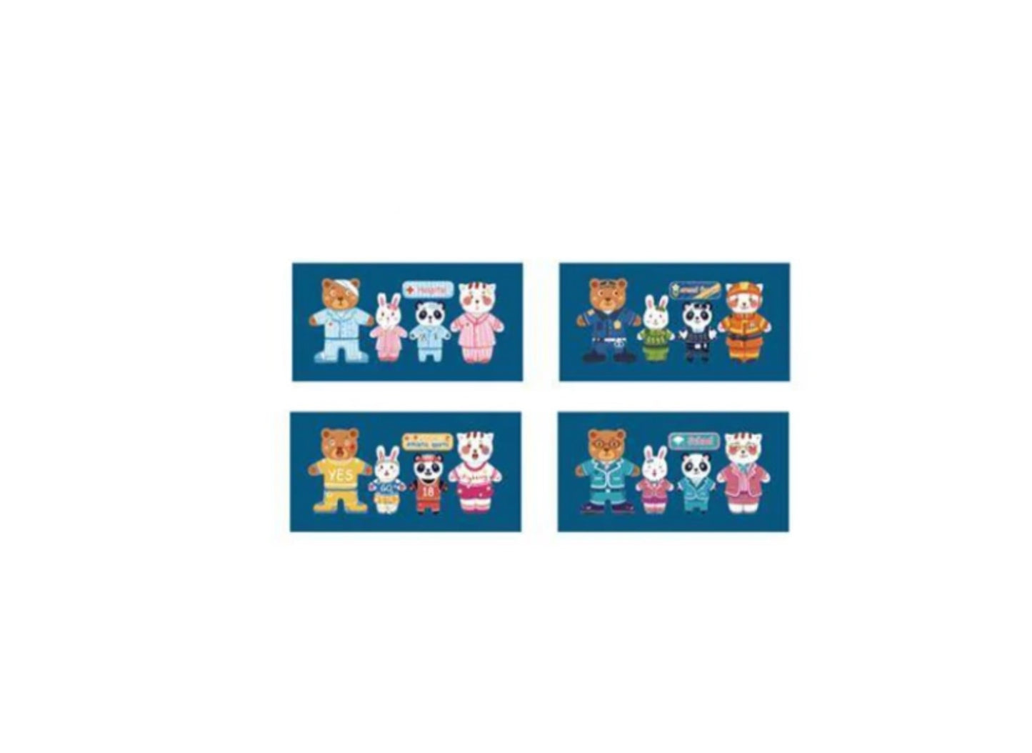 Set puzzle magnetic cu animale, 68 elemente, MalPlay 110472