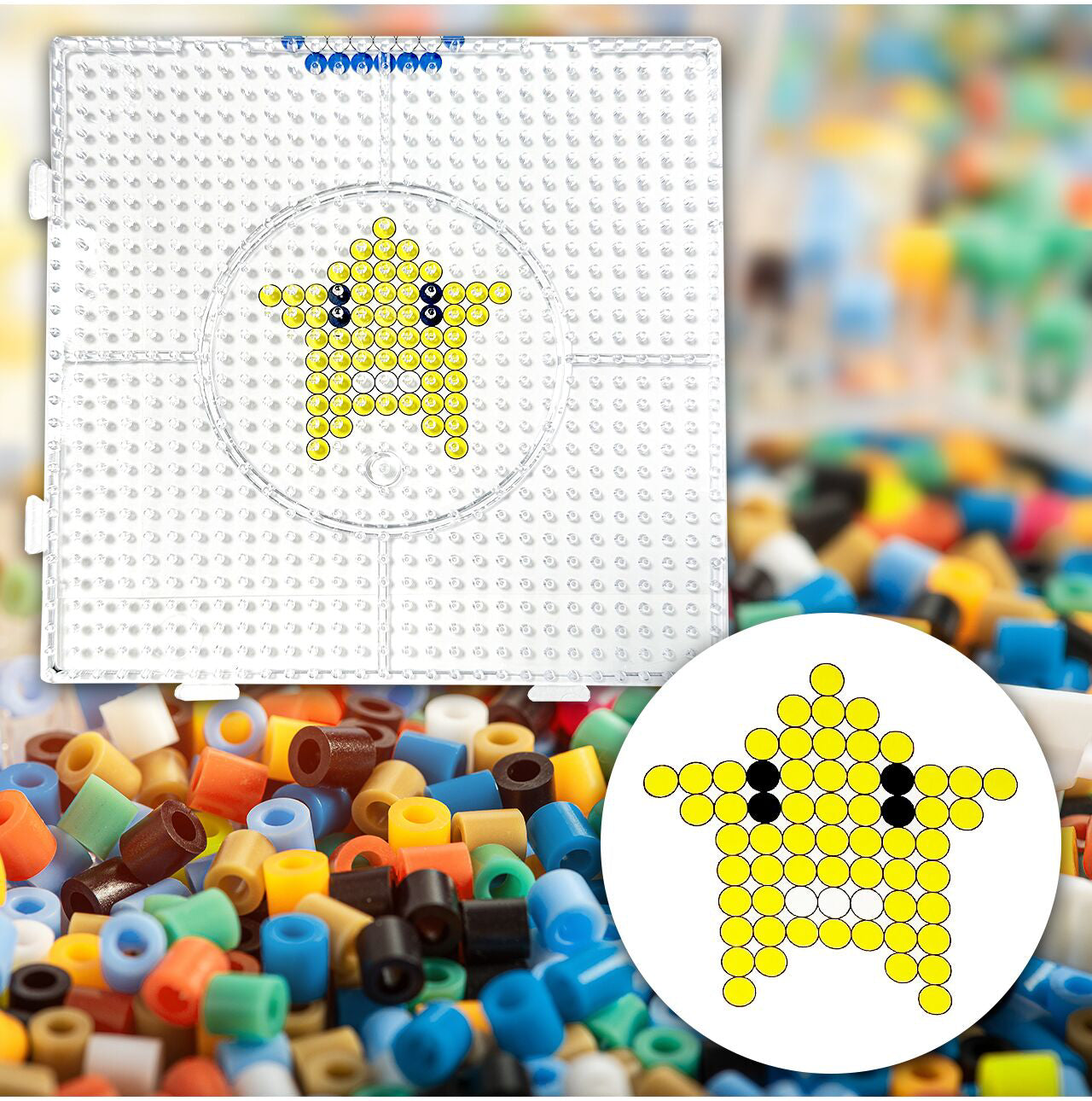 Set creativ margele de calcat, 1000 elemente, MalPlay 110880
