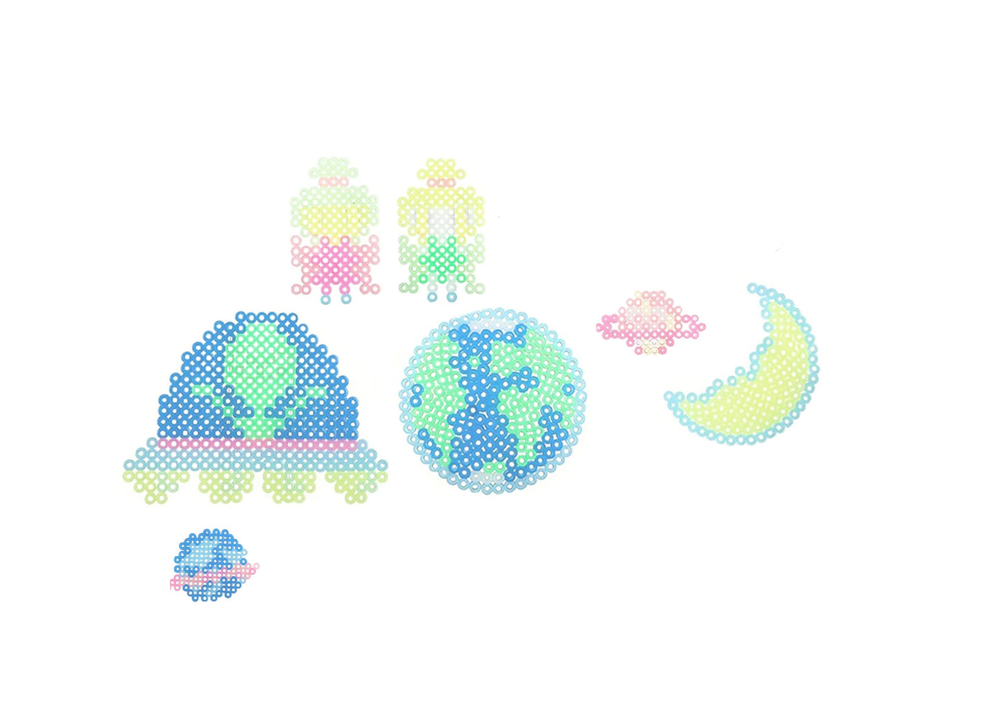 Set creativ margele fosforescente de calcat, 1000 elemente, MalPlay 110956