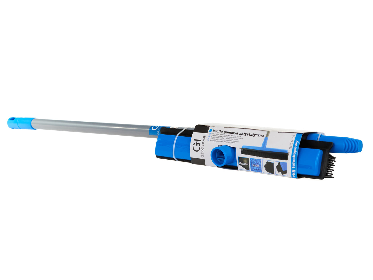 Matura cu perii din cauciuc, maner telescopic, racleta pentru apa, 78.5 - 140 cm, Geko GH01-106