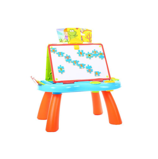 Centru de activitati pentru copii, masa si tabla de scris dubla, 47 cm, MalPlay 100155