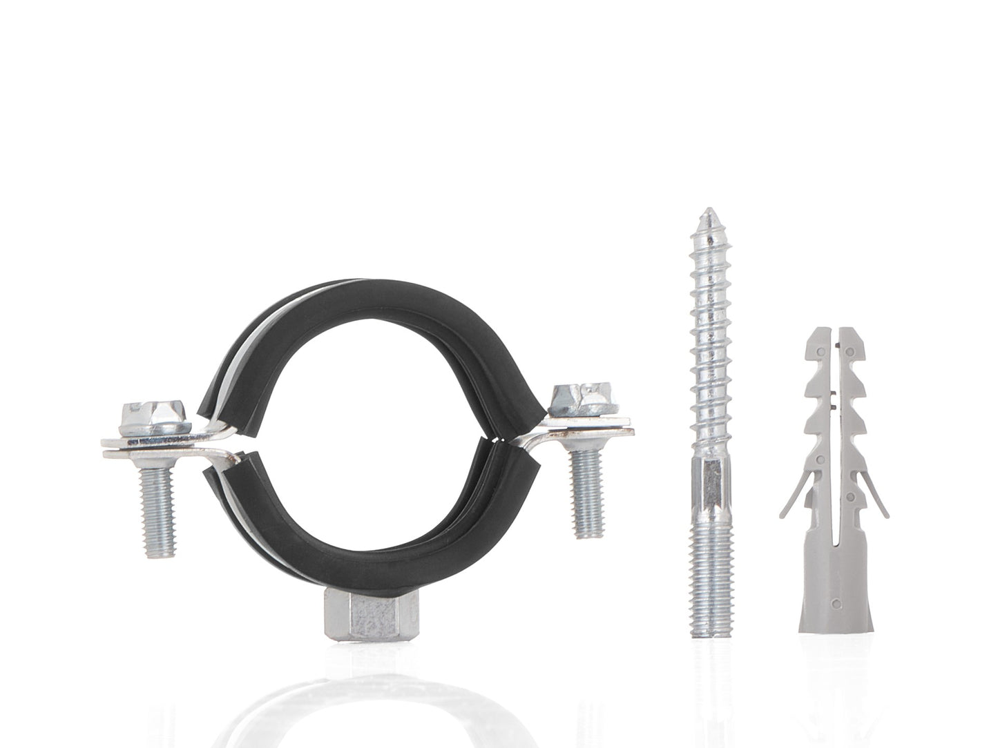 Clema metalica cu cauciuc pentru fixare tevi in perete, 6 / 4", 47 - 51 mm, Geko G17293