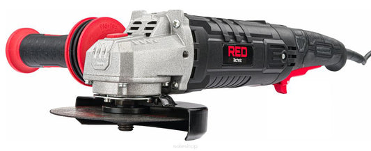 Polizor unghiular + 10 discuri, 125 mm, 1500 W, Red Technic RTSZK0069