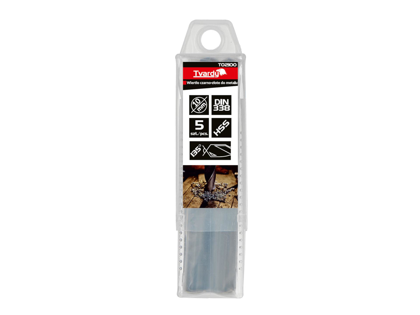 Set burghie HSS pentru metal, 5 elemente, 10 mm, Tvardy T02100