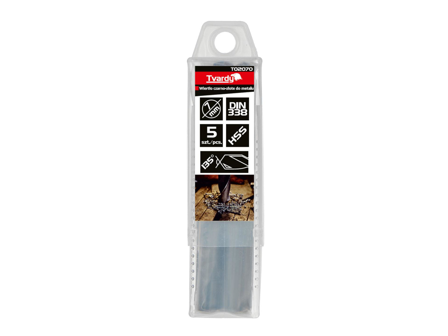Set burghie HSS pentru metal, 7 mm, 5 elemente, Tvardy T02070