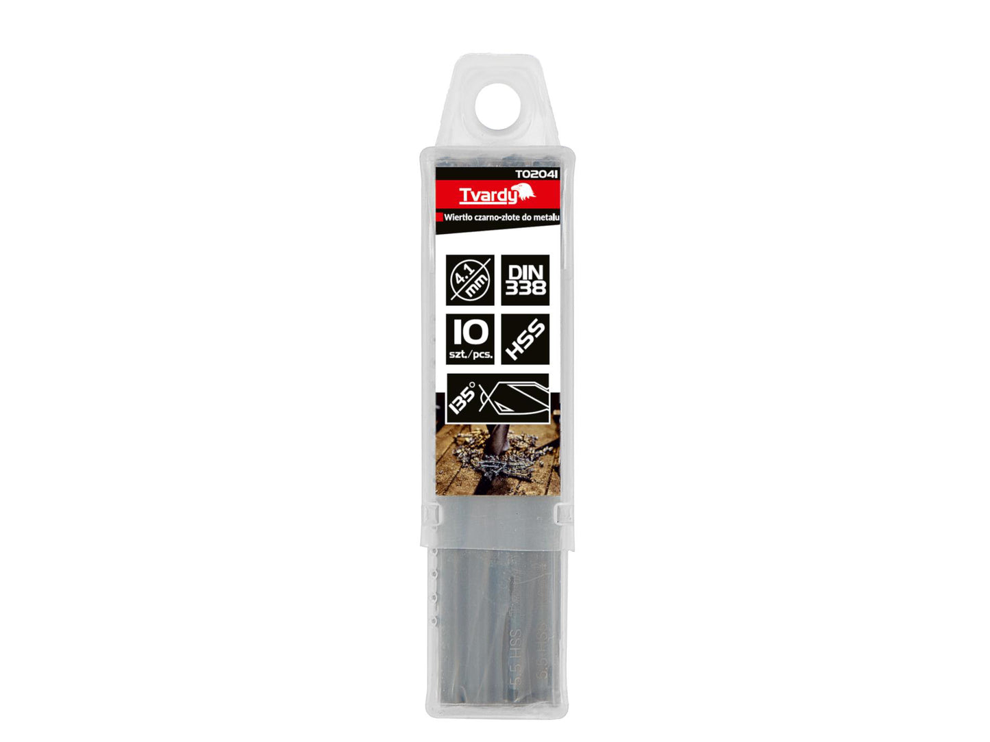 Set burghie HSS pentru metal, 4.10 mm, 10 elemente, Tvardy T02041