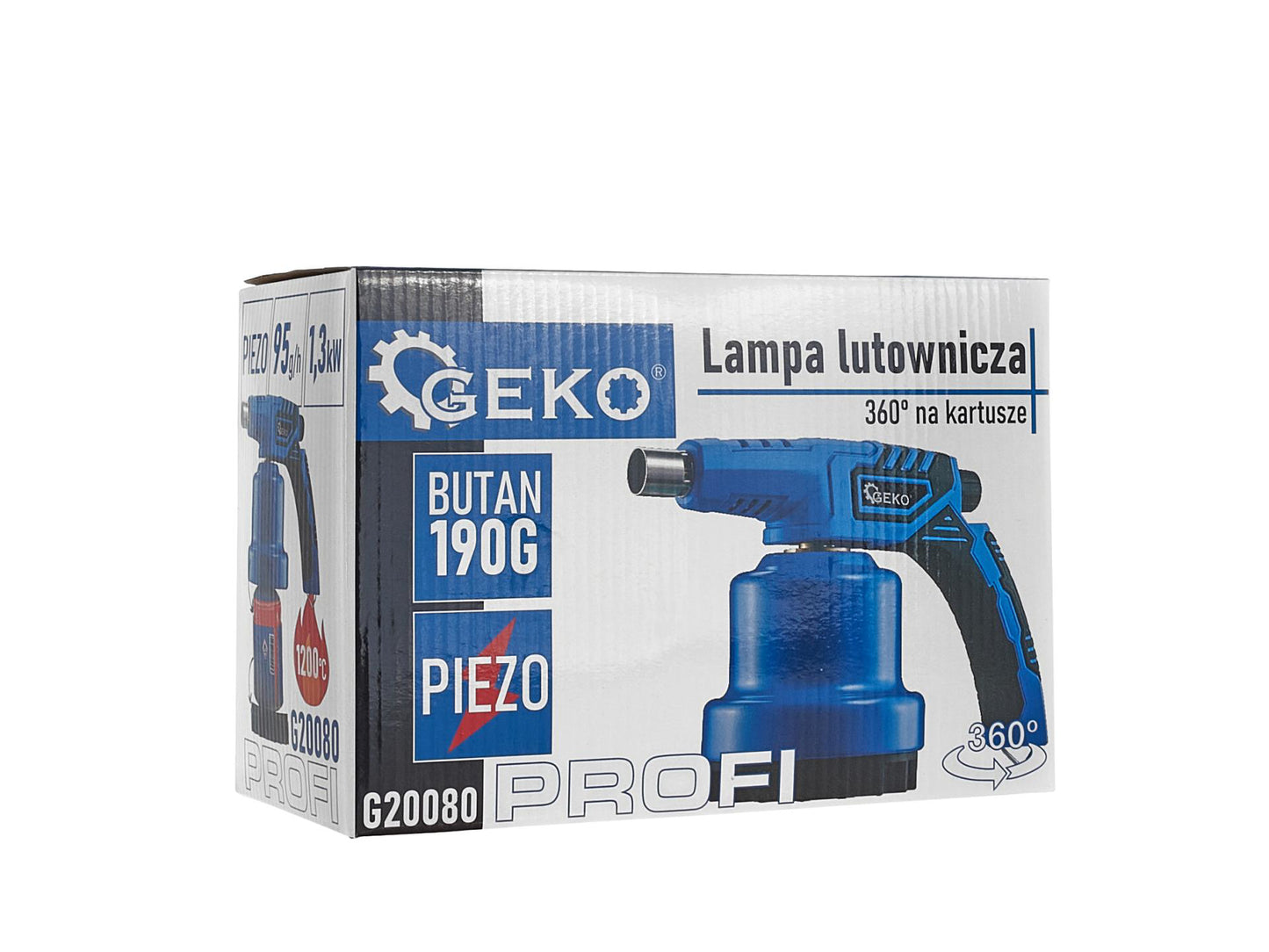 Arzator cu prindere  piezo 360 grade pentru cartuse 190 g, Geko G20080