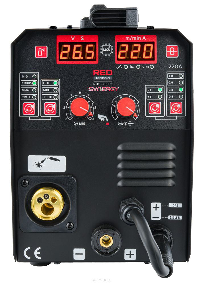 Aparat de sudura migomat, MIG MAG MMA LIFT-TIG, Red Technic RTMSTF0086